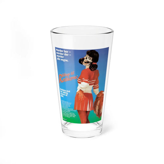 RETURN TO HORROR HIGH (DANISH) 1987 Movie Poster - Pint Glass 16oz-16oz-Go Mug Yourself