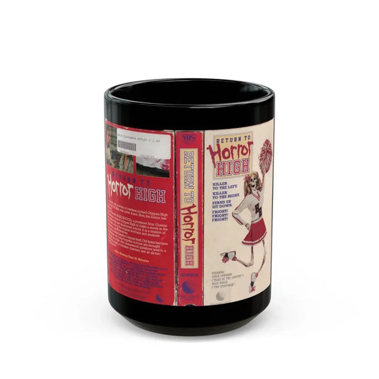 RETURN TO HORROR HIGH (VHS COVER) - Black Coffee Mug 15oz - Go Mug Yourself