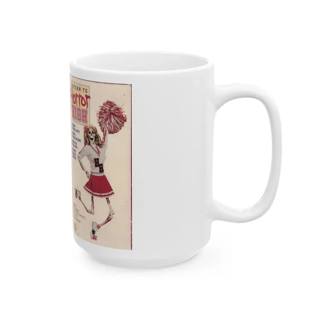 RETURN TO HORROR HIGH (VHS COVER) - White Coffee Mug - Go Mug Yourself