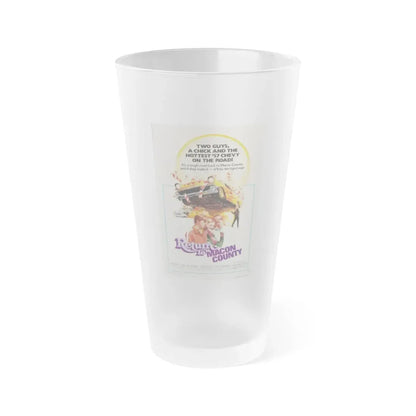 RETURN TO MACON COUNTY 1975 Movie Poster - Frosted Pint Glass 16oz 16oz Frosted - Go Mug Yourself