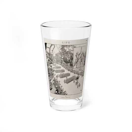 Returning a Friendly Call, Life Magazine, September 6. 1917 (Magazine Illustration) Pint Glass 16oz 16oz - Go Mug Yourself
