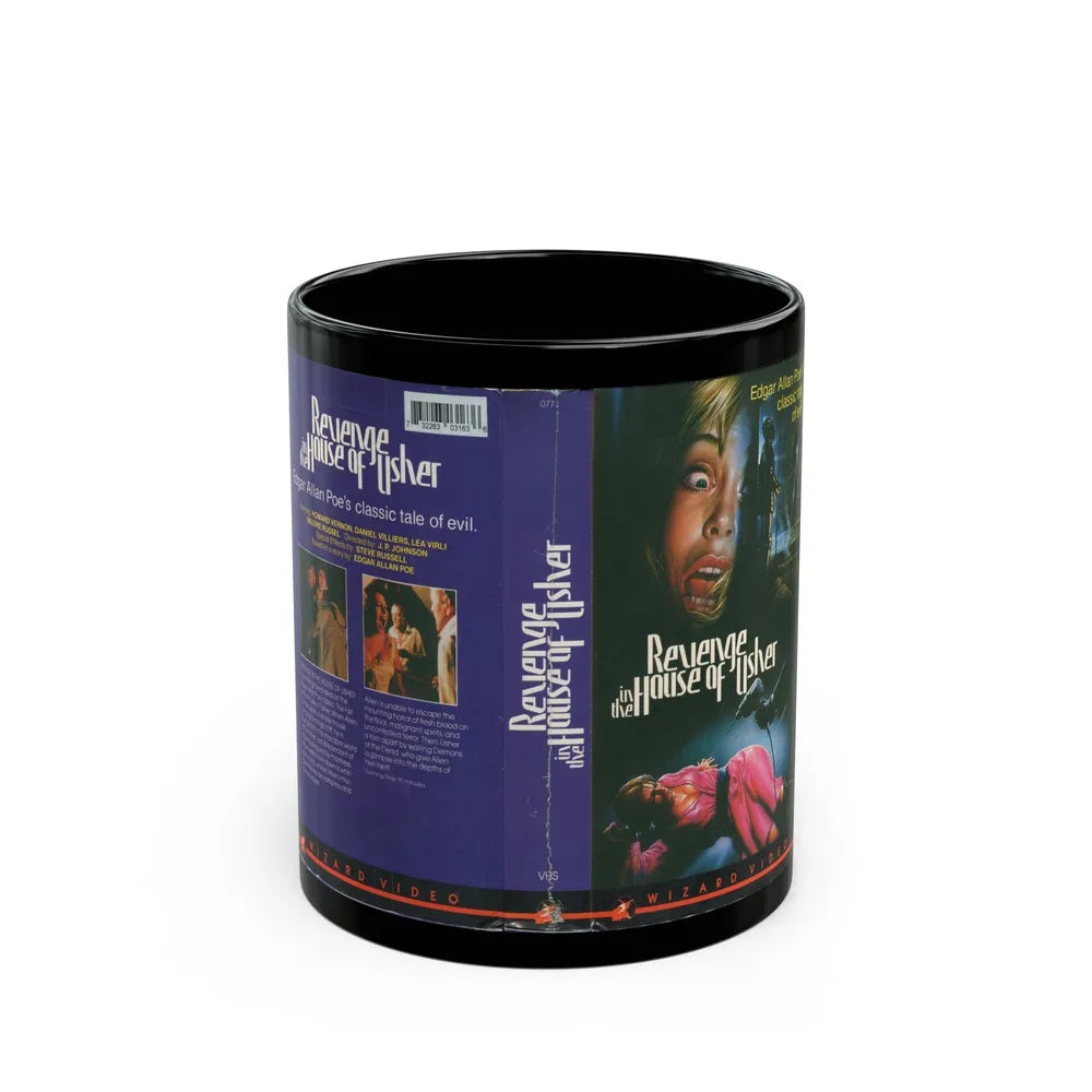 REVENGE IN THE HOUSE OF USHER (VHS COVER) - Black Coffee Mug-11oz-Go Mug Yourself