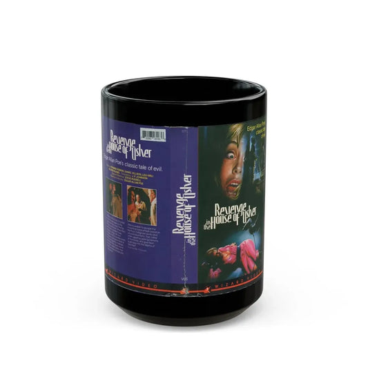 REVENGE IN THE HOUSE OF USHER (VHS COVER) - Black Coffee Mug 15oz - Go Mug Yourself