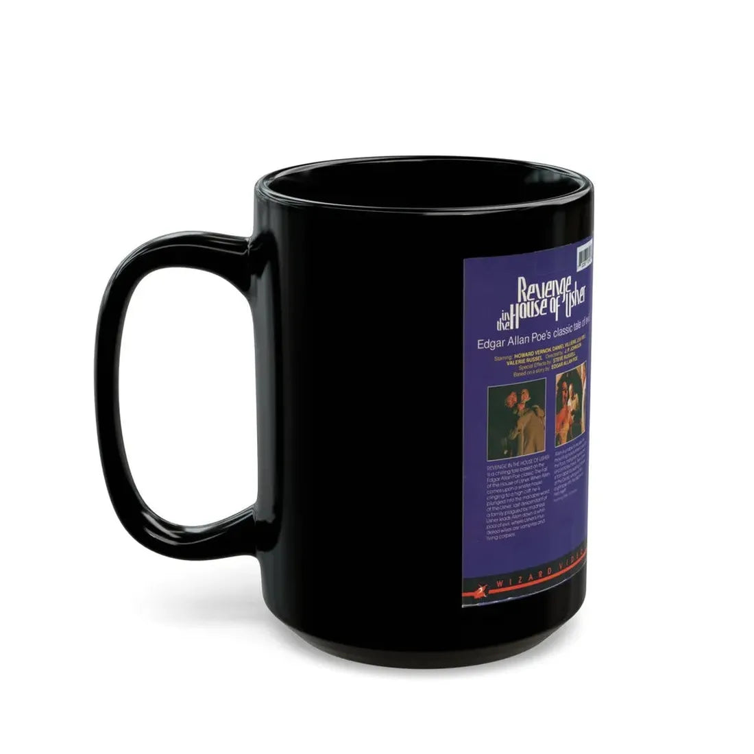 REVENGE IN THE HOUSE OF USHER (VHS COVER) - Black Coffee Mug - Go Mug Yourself