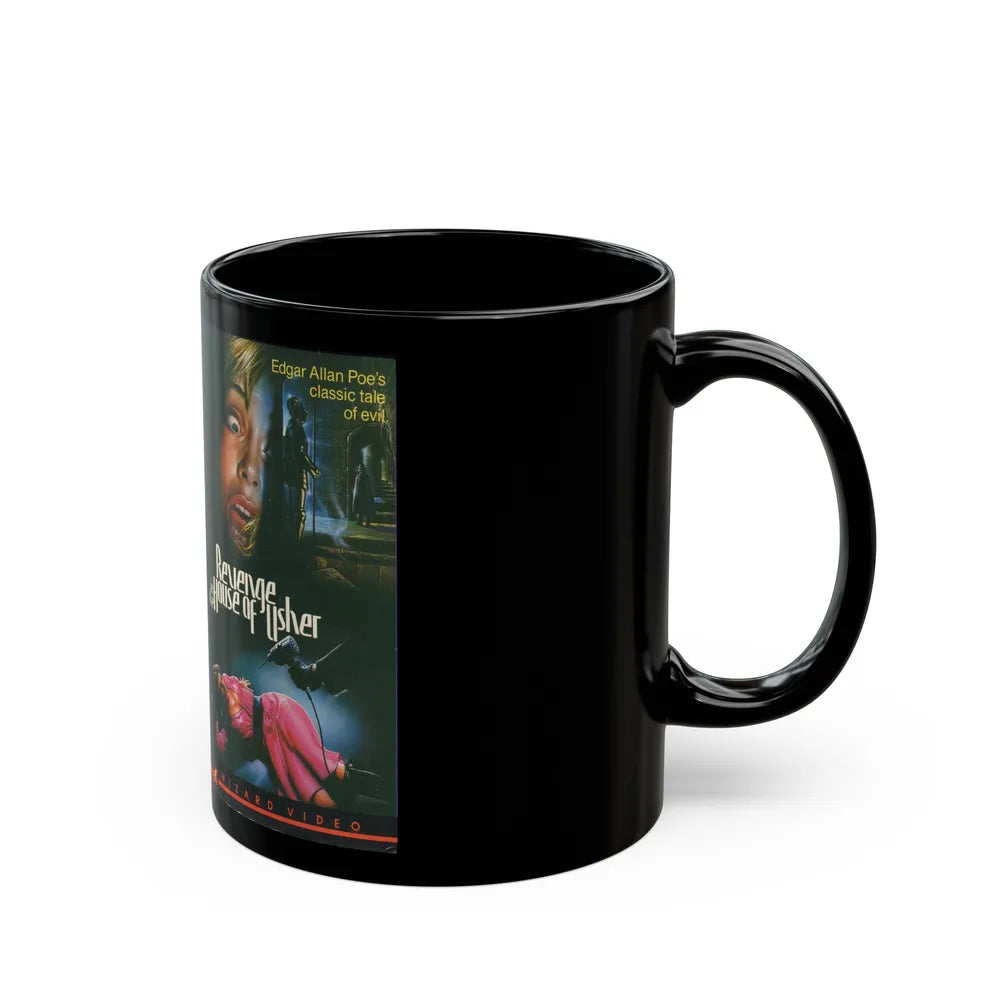 REVENGE IN THE HOUSE OF USHER (VHS COVER) - Black Coffee Mug-Go Mug Yourself