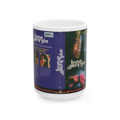 REVENGE IN THE HOUSE OF USHER (VHS COVER) - White Coffee Mug-15oz-Go Mug Yourself