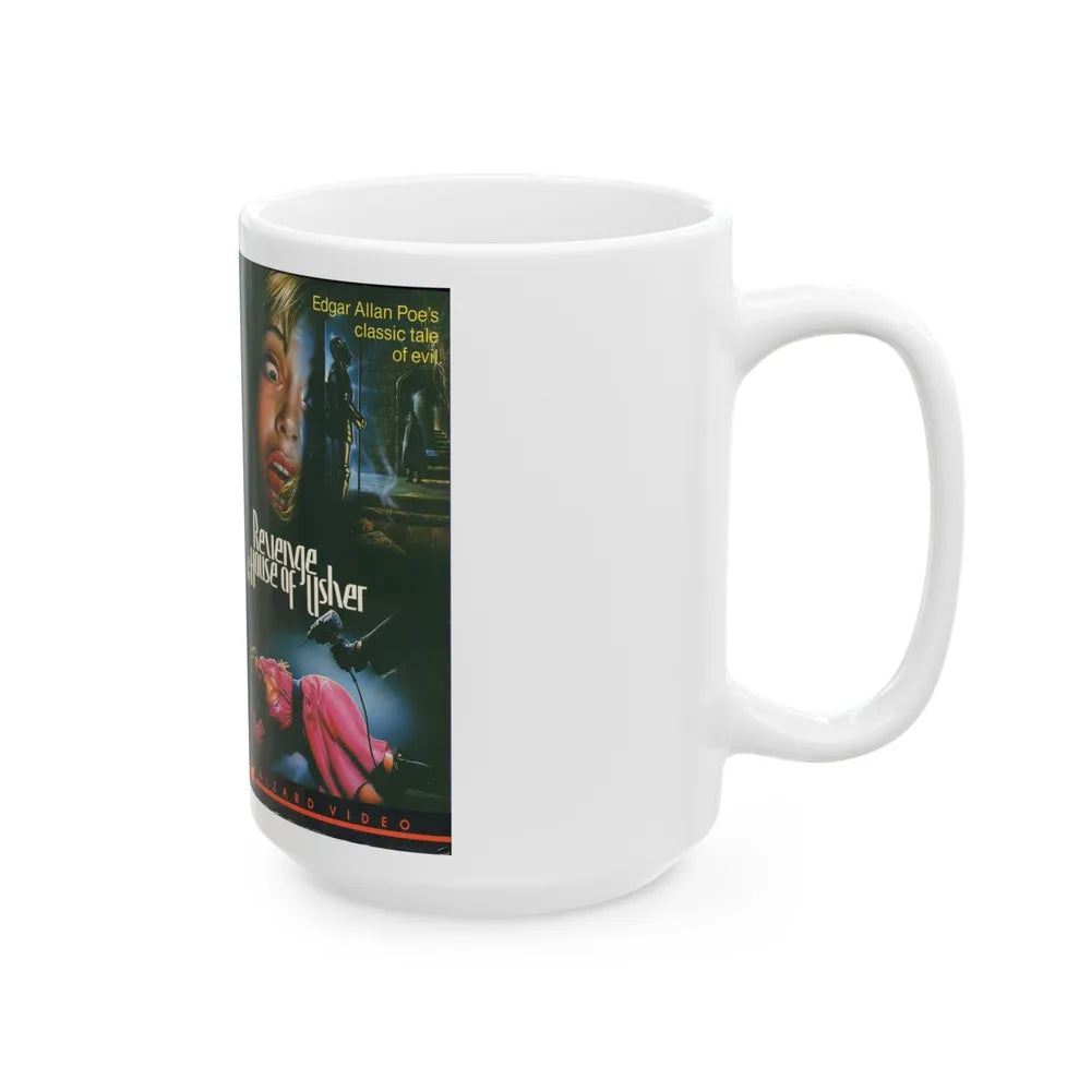 REVENGE IN THE HOUSE OF USHER (VHS COVER) - White Coffee Mug-Go Mug Yourself