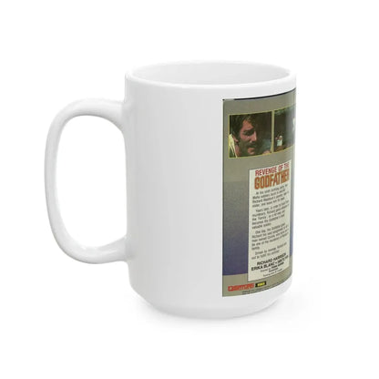 REVENGE OF THE GODFATHER RICHARD HARRISON (VHS COVER) - White Coffee Mug - Go Mug Yourself