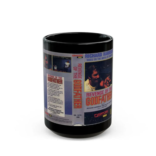 REVENGE OF THE GODFATHER (VHS COVER) - Black Coffee Mug 15oz - Go Mug Yourself
