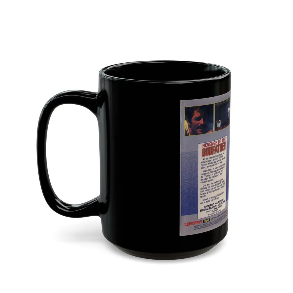 REVENGE OF THE GODFATHER (VHS COVER) - Black Coffee Mug-Go Mug Yourself