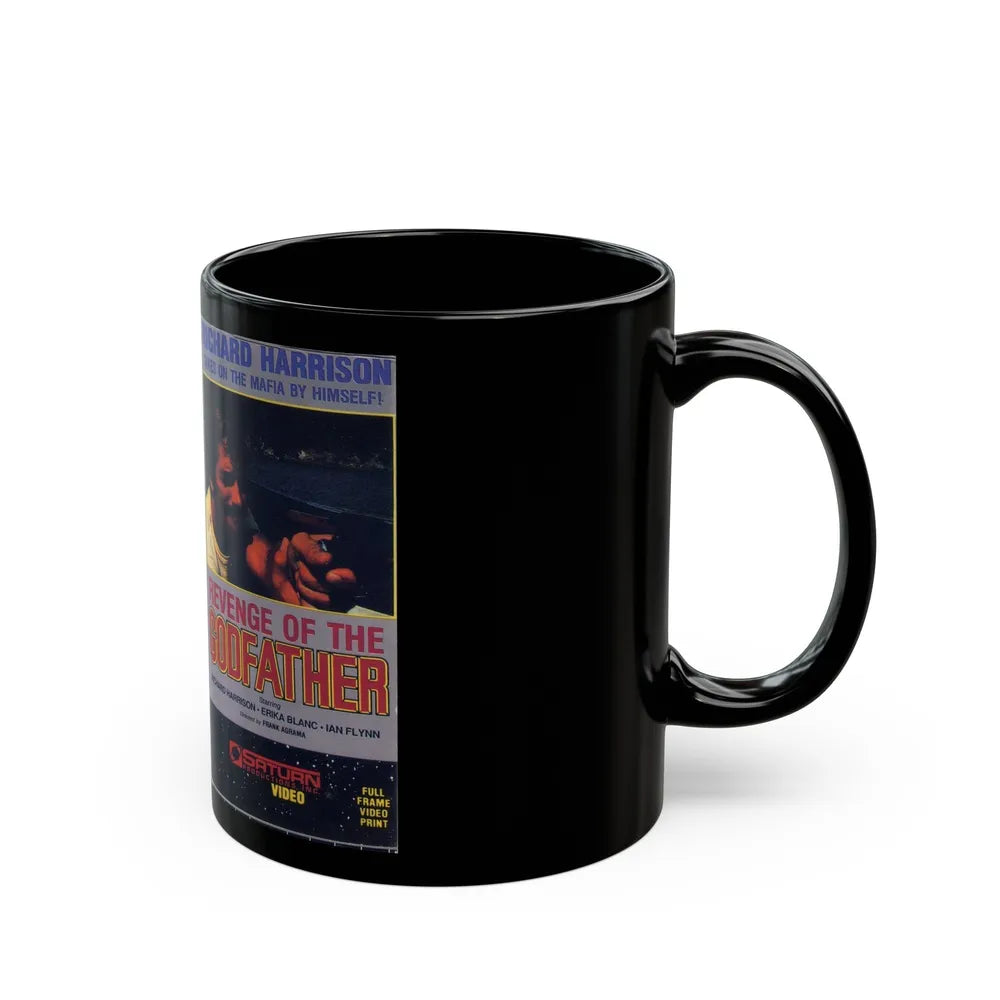 REVENGE OF THE GODFATHER (VHS COVER) - Black Coffee Mug-Go Mug Yourself