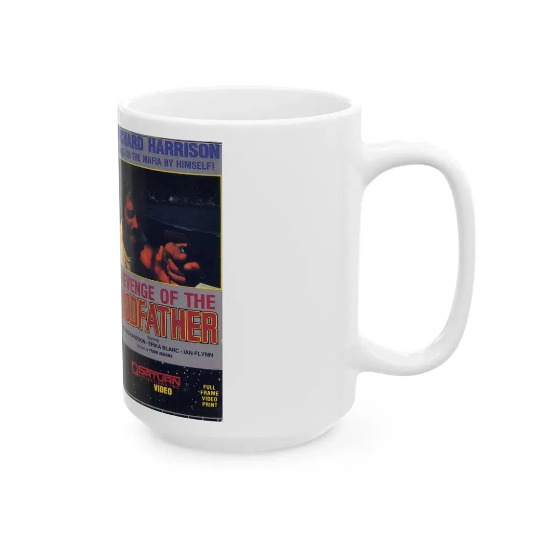 REVENGE OF THE GODFATHER (VHS COVER) - White Coffee Mug - Go Mug Yourself