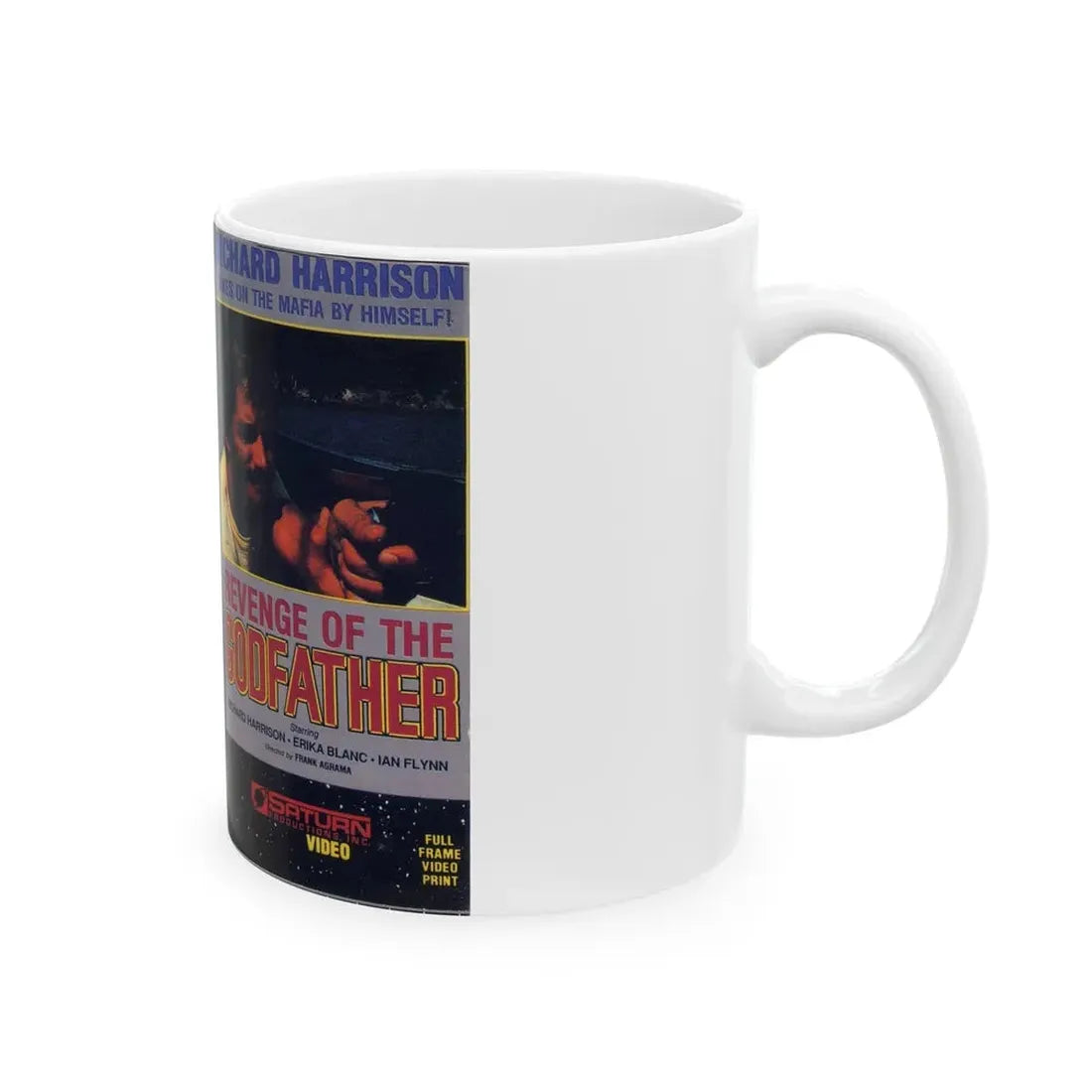 REVENGE OF THE GODFATHER (VHS COVER) - White Coffee Mug - Go Mug Yourself