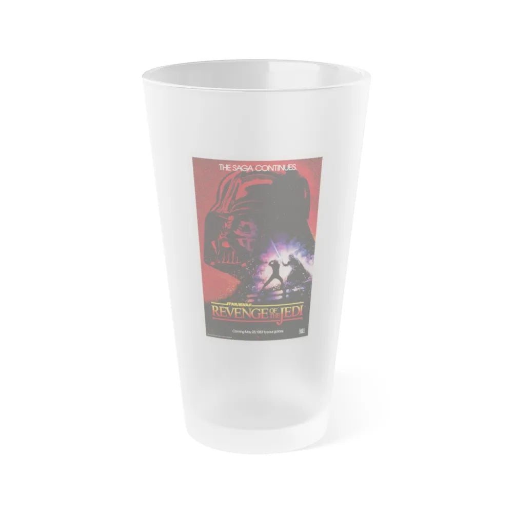 REVENGE OF THE JEDI 1983 Movie Poster - Frosted Pint Glass 16oz-Go Mug Yourself