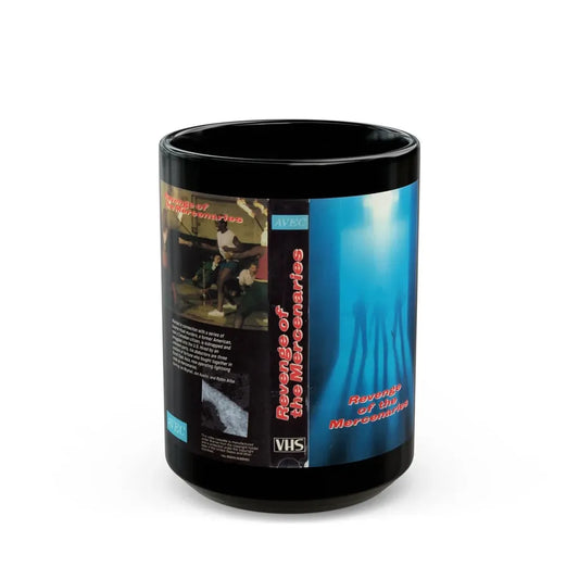 REVENGE OF THE MERCENARIES (VHS COVER) - Black Coffee Mug 15oz - Go Mug Yourself