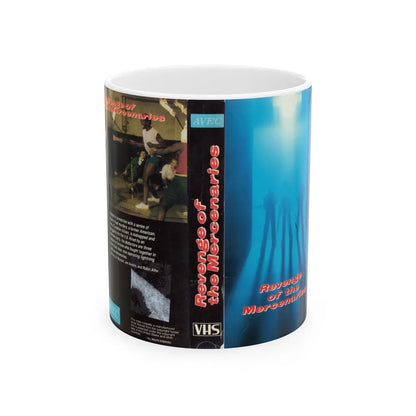 REVENGE OF THE MERCENARIES (VHS COVER) - White Coffee Mug-11oz-Go Mug Yourself