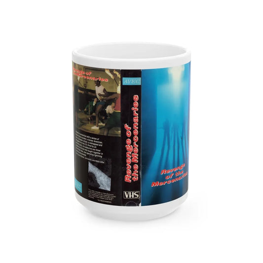 REVENGE OF THE MERCENARIES (VHS COVER) - White Coffee Mug-15oz-Go Mug Yourself