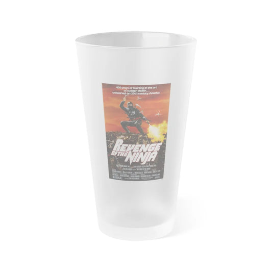 REVENGE OF THE NINJA 1983 Movie Poster - Frosted Pint Glass 16oz-16oz-Frosted-Go Mug Yourself