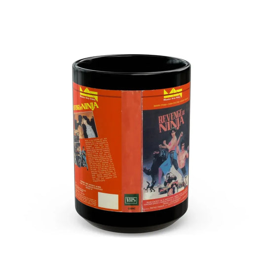 REVENGE OF THE NINJA (VHS COVER) - Black Coffee Mug 15oz - Go Mug Yourself