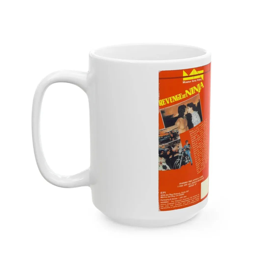 REVENGE OF THE NINJA (VHS COVER) - White Coffee Mug - Go Mug Yourself