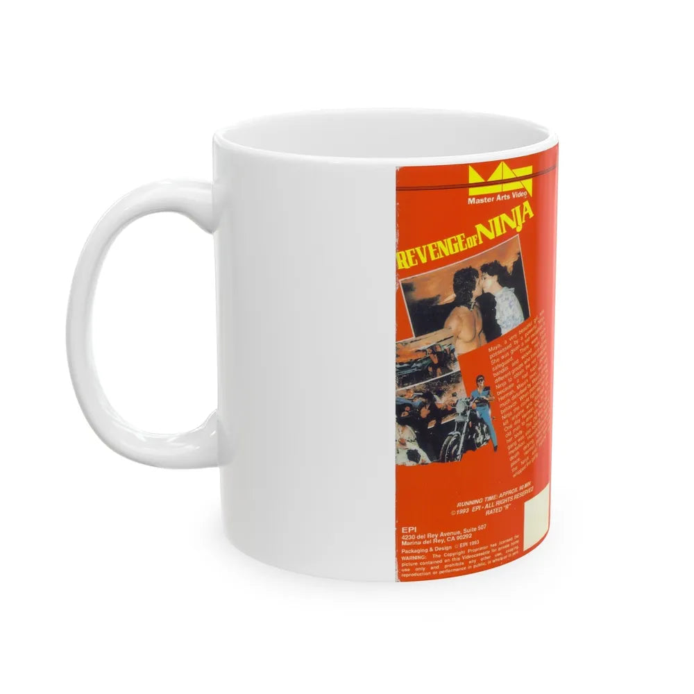 REVENGE OF THE NINJA (VHS COVER) - White Coffee Mug-Go Mug Yourself