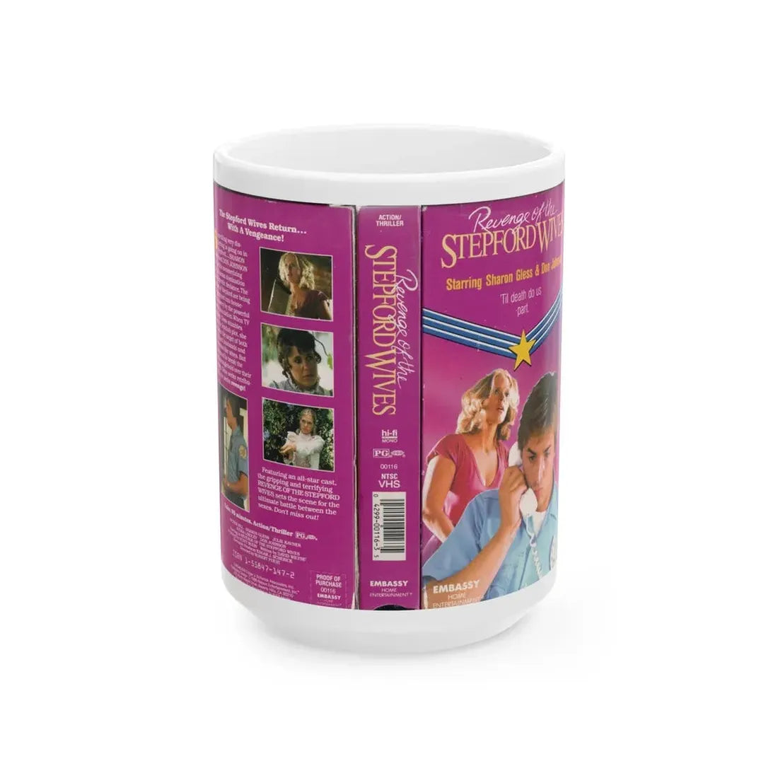 REVENGE OF THE STEPFORD WIVES (VHS COVER) - White Coffee Mug 15oz - Go Mug Yourself