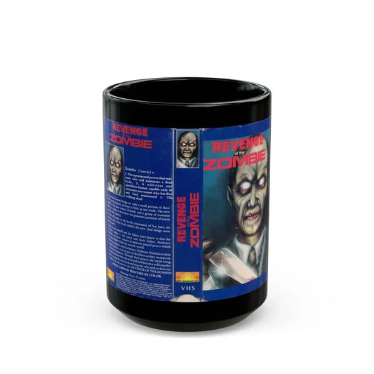 REVENGE OF THE ZOMBIE (VHS COVER) - Black Coffee Mug 15oz - Go Mug Yourself