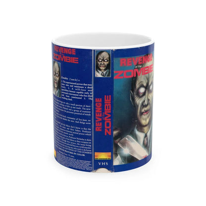 REVENGE OF THE ZOMBIE (VHS COVER) - White Coffee Mug-11oz-Go Mug Yourself