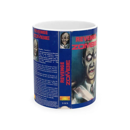 REVENGE OF THE ZOMBIE (VHS COVER) - White Coffee Mug 11oz - Go Mug Yourself