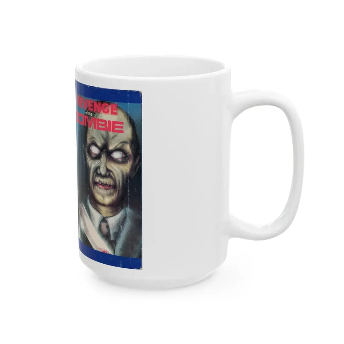 REVENGE OF THE ZOMBIE (VHS COVER) - White Coffee Mug - Go Mug Yourself