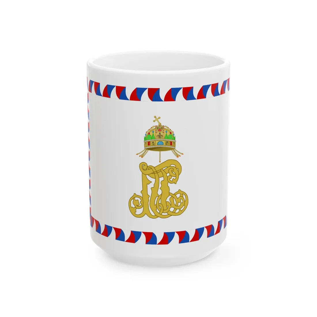 Reverse Colors of the Royal Croatian Home Guard (Austria) White Coffee Mug 15oz - Go Mug Yourself