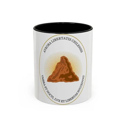Reverse of the Coat of Arms of Chile (1812-1814) - Accent Coffee Mug 11oz Black - Go Mug Yourself