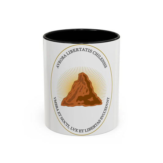 Reverse of the Coat of Arms of Chile (1812-1814) - Accent Coffee Mug 11oz Black - Go Mug Yourself