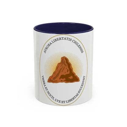 Reverse of the Coat of Arms of Chile (1812-1814) - Accent Coffee Mug 11oz Navy - Go Mug Yourself