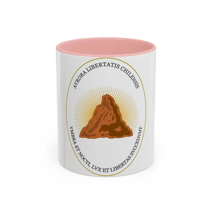 Reverse of the Coat of Arms of Chile (1812-1814) - Accent Coffee Mug 11oz Pink - Go Mug Yourself