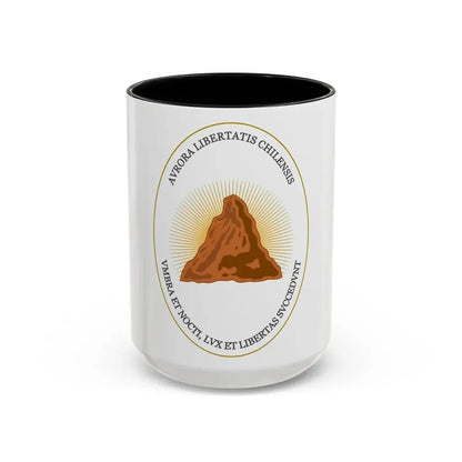 Reverse of the Coat of Arms of Chile (1812-1814) - Accent Coffee Mug 15oz Black - Go Mug Yourself