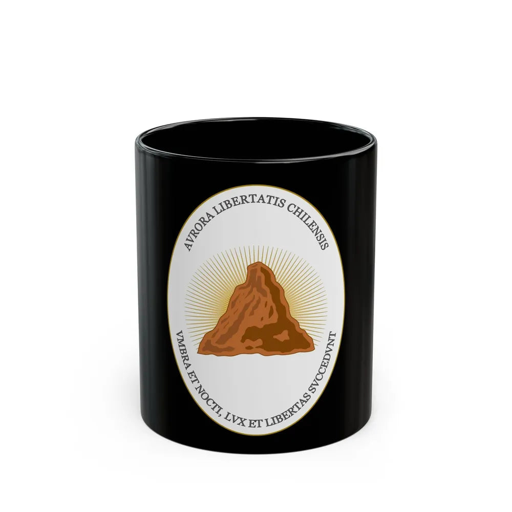 Reverse of the Coat of Arms of Chile (1812-1814) - Black Coffee Mug-11oz-Go Mug Yourself