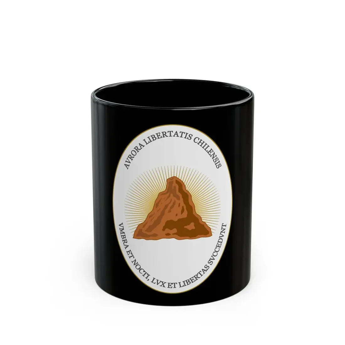 Reverse of the Coat of Arms of Chile (1812-1814) - Black Coffee Mug 11oz - Go Mug Yourself