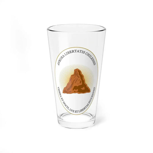 Reverse of the Coat of Arms of Chile (1812-1814) - Pint Glass 16oz 16oz - Go Mug Yourself
