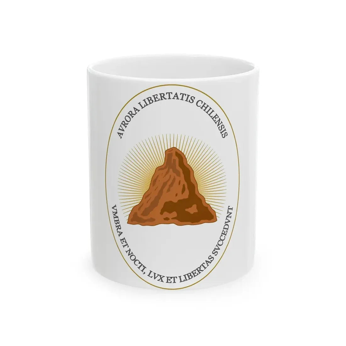 Reverse of the Coat of Arms of Chile (1812-1814) - White Coffee Mug 11oz - Go Mug Yourself