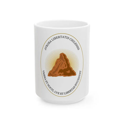 Reverse of the Coat of Arms of Chile (1812-1814) - White Coffee Mug-15oz-Go Mug Yourself