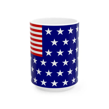 Reverse US Flag (United States) White Coffee Mug 15oz - Go Mug Yourself