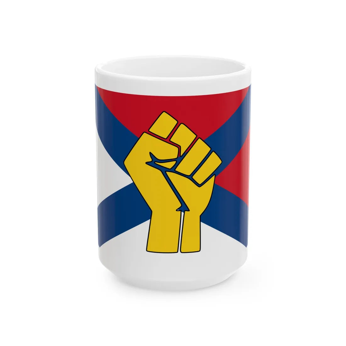 Revolutionary Front (Ethiopia) White Coffee Mug 15oz - Go Mug Yourself