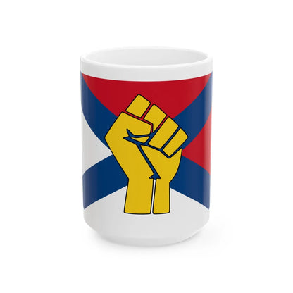 Revolutionary Front (Ethiopia) White Coffee Mug 15oz - Go Mug Yourself
