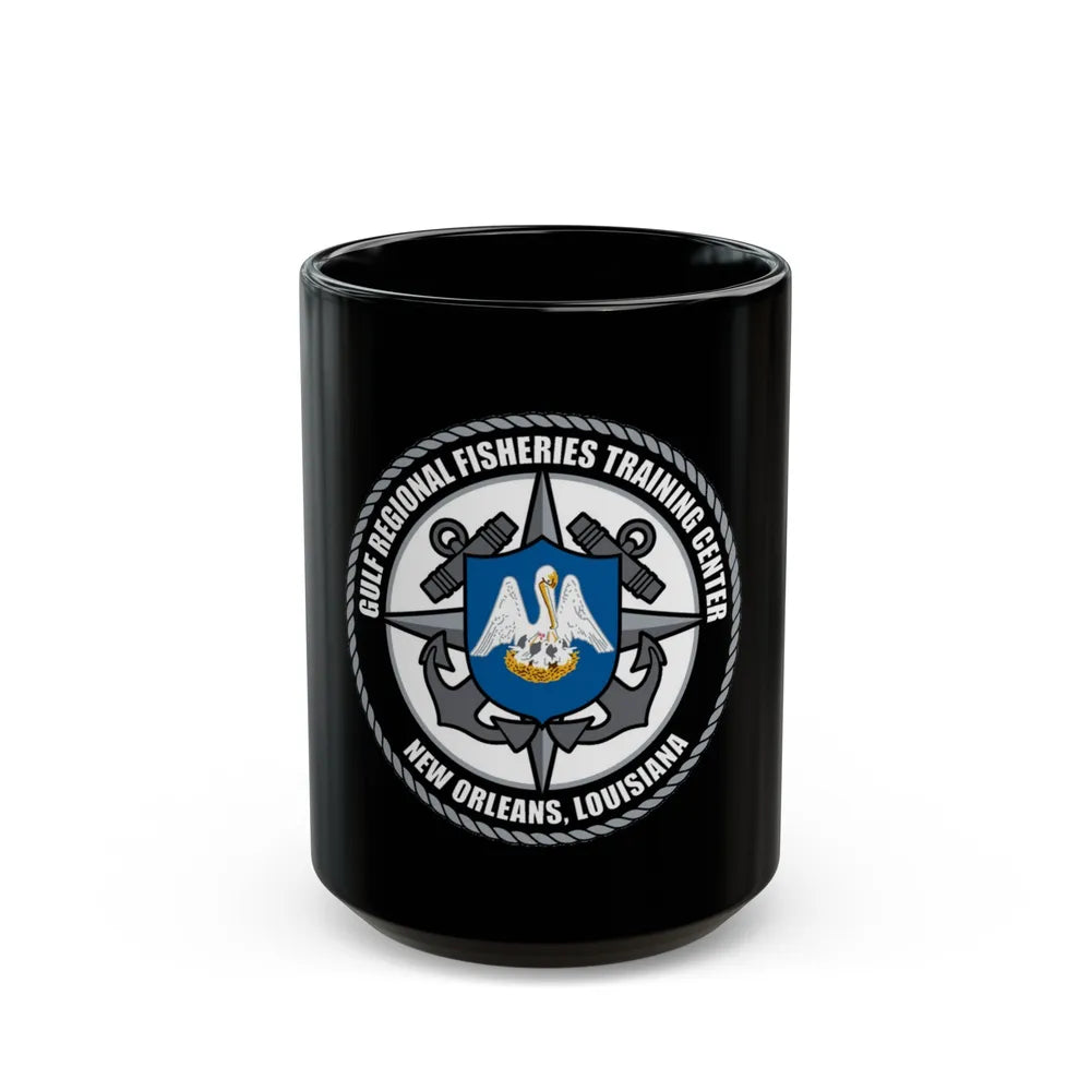 RFTC New Orleans Louisiana (U.S. Coast Guard) Black Coffee Mug-15oz-Go Mug Yourself