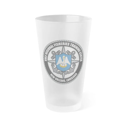 RFTC New Orleans Louisiana (U.S. Coast Guard) Frosted Pint Glass 16oz-Go Mug Yourself