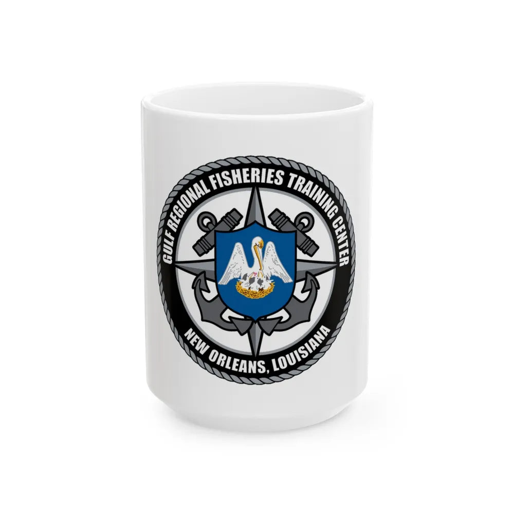 RFTC New Orleans Louisiana (U.S. Coast Guard) White Coffee Mug-15oz-Go Mug Yourself