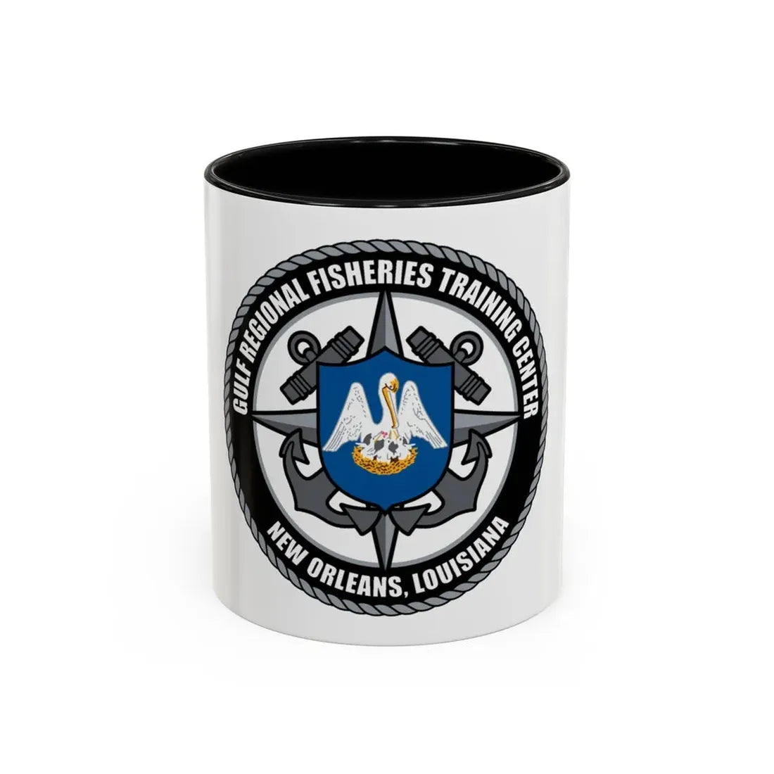 RFTC New Orleans Louisiana (U.S. Coast Guard) Accent Coffee Mug 11oz Black - Go Mug Yourself