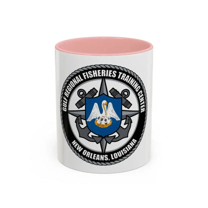 RFTC New Orleans Louisiana (U.S. Coast Guard) Accent Coffee Mug 11oz Pink - Go Mug Yourself