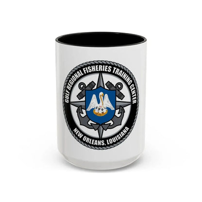 RFTC New Orleans Louisiana (U.S. Coast Guard) Accent Coffee Mug 15oz Black - Go Mug Yourself